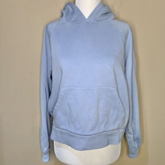 Sezane Hoodie Pullover Sweatshirt Sweat Pacey Sky Blue Women’s Size Extra Small - Picture 10 of 10